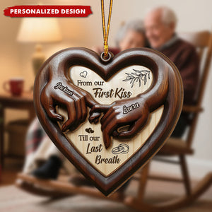 Personalized Couple Hand Ornament-Romantic Gift for Husband Wife Anniversary