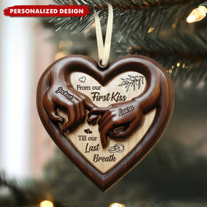 Personalized Couple Hand Ornament-Romantic Gift for Husband Wife Anniversary