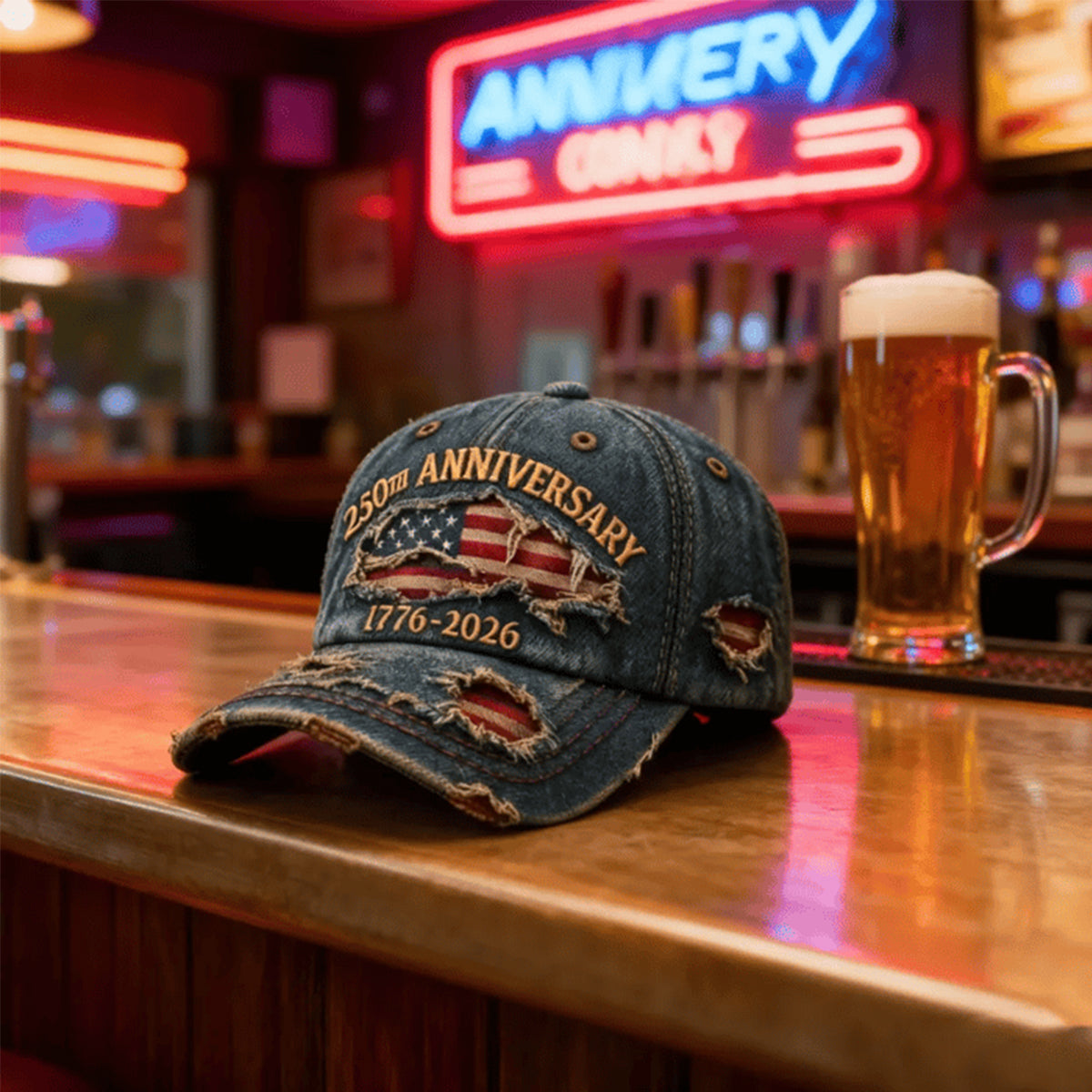 US 250th Anniversary Casual Print Cap