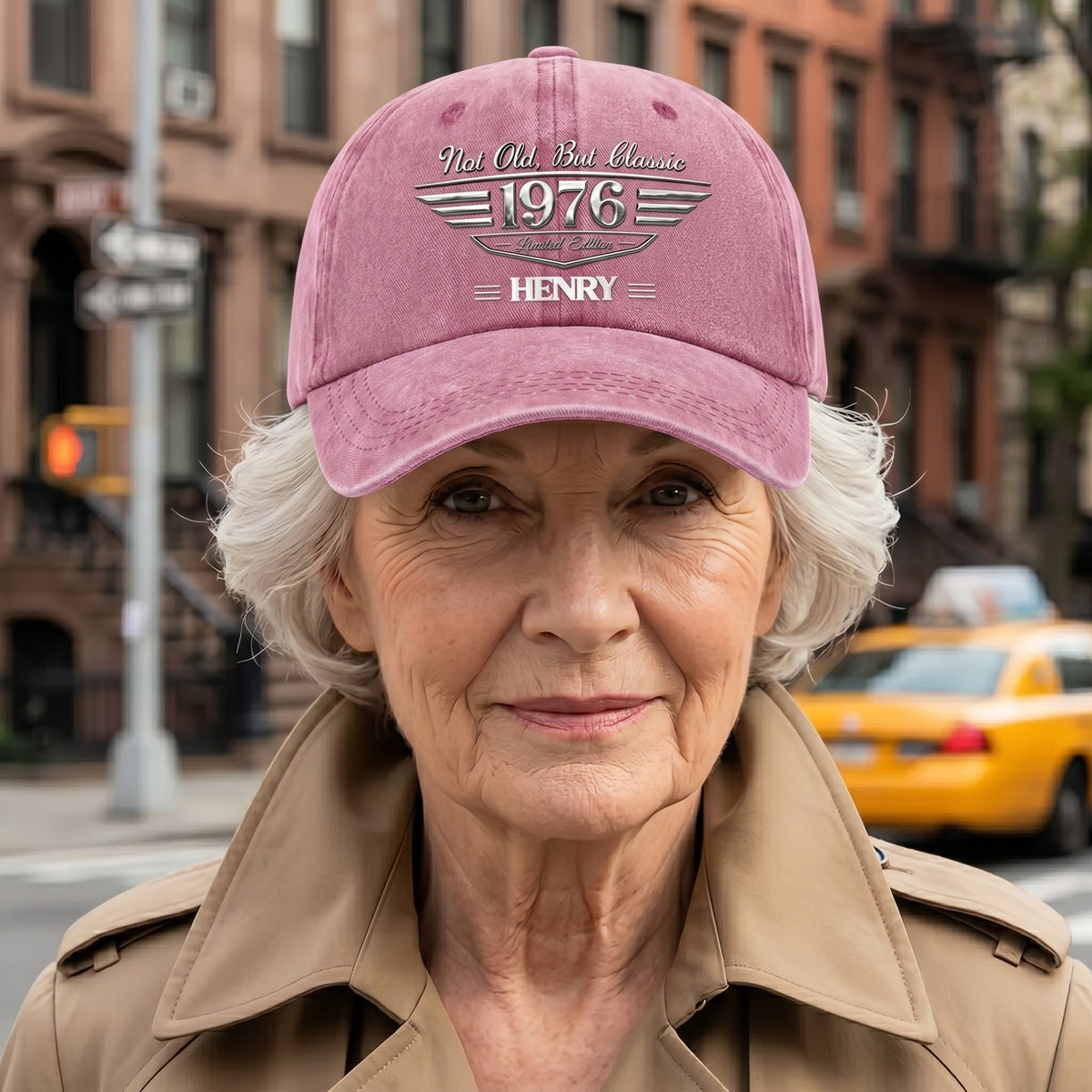 Not Old But Classic - Personalized Washed Denim Baseball Cap - Creative Gift for Husband,Wife