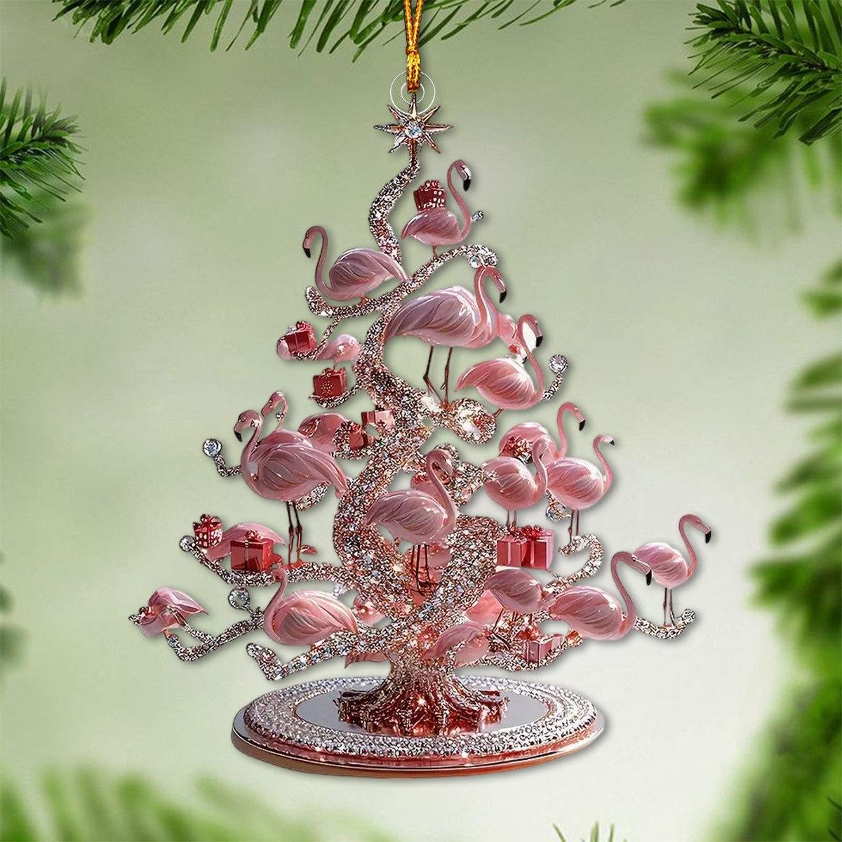 Flamingo Christmas Tree Ornament - New Release