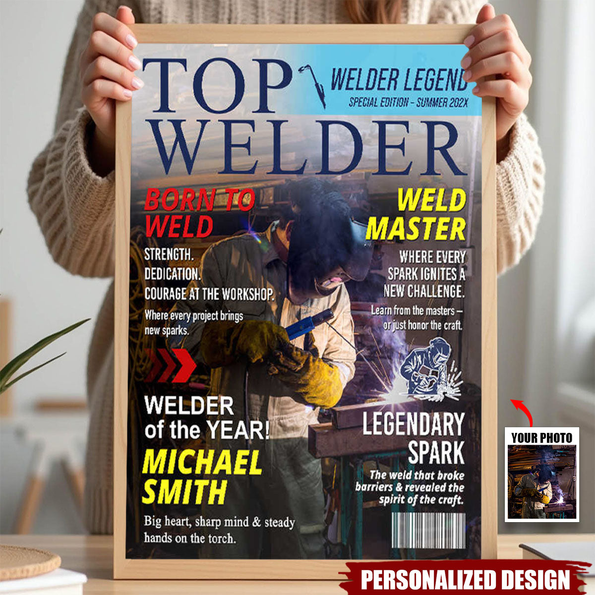 Personalized Welder Magazine Poster-Gift for Welders