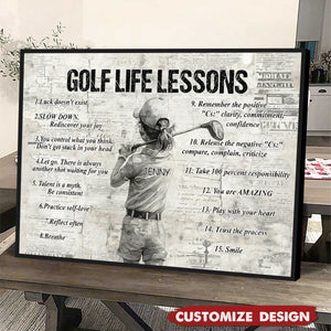 Personalized Golf Kid Canvas Poster - Gift For Golf Lovers