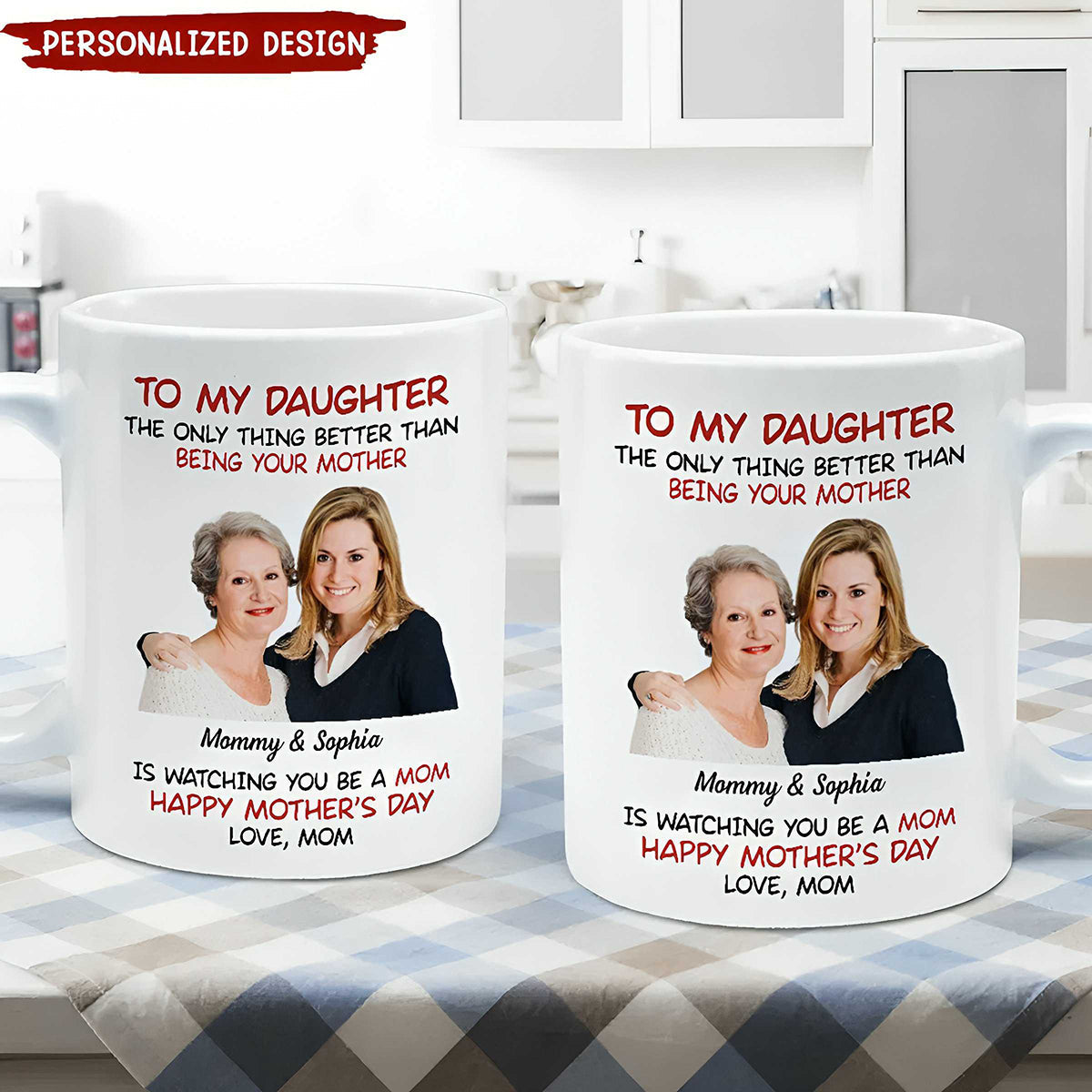 Personalized Mug To My Daughter Photo Insert Happy Mother‘s Day