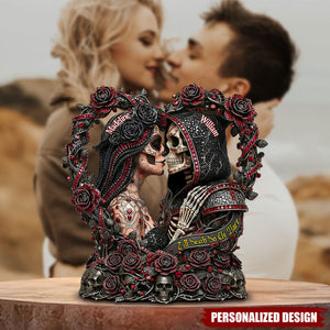 Sugar Skull Till Death Do Us Apart-Personalized Skull Acrylic Plaque