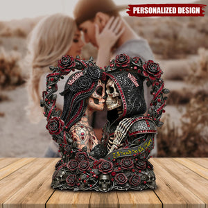 Sugar Skull Till Death Do Us Apart-Personalized Skull Acrylic Plaque