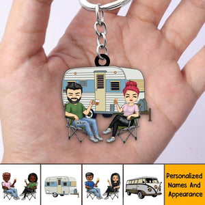 Camping Couple - Personalized Acrylic Keychain