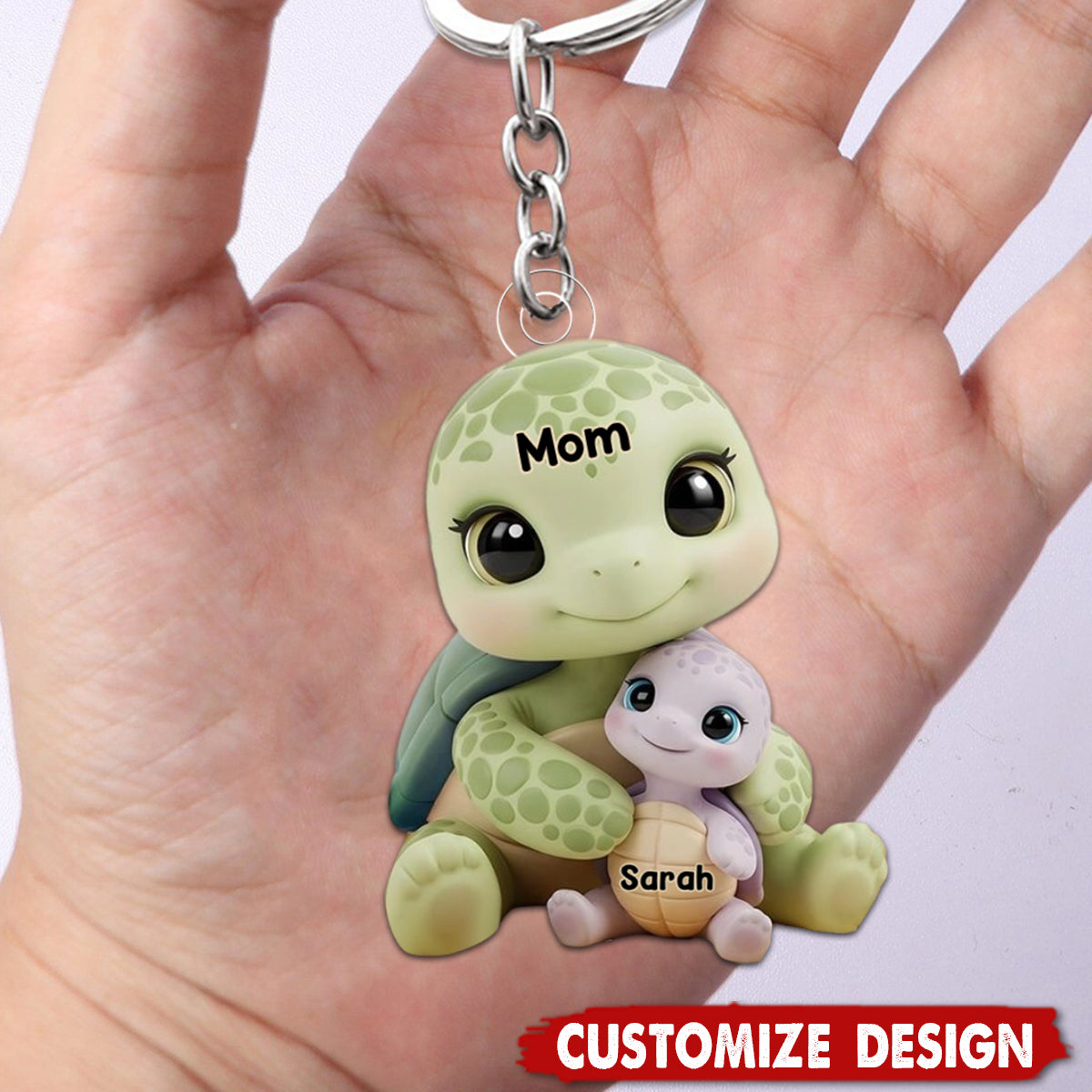 Mama/Nana Turtle - Personalized Mother Keychain