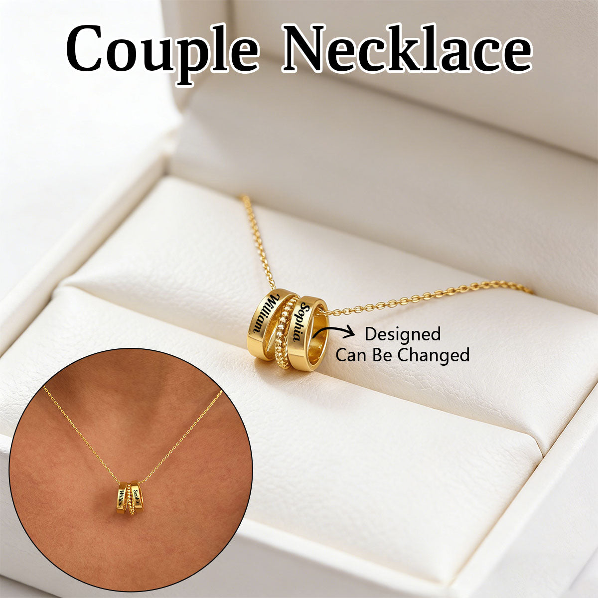 Personalised Couple Name Necklace-Anniversary Gift