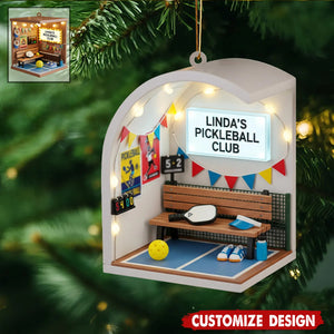 Personalized Pickleball Christmas Ornament - Gift For Double Partner Friend, Pickleball Keepsake, Pickle ball Partner