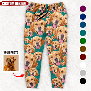 Custom Photo Puppies Are Forever - Dog & Cat Personalized Custom Unisex Sweatpants - Christmas Gift For Pet Owners, Pet Lovers