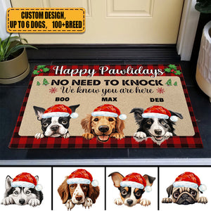 No Need To Knock - Personalized Dog Doormat