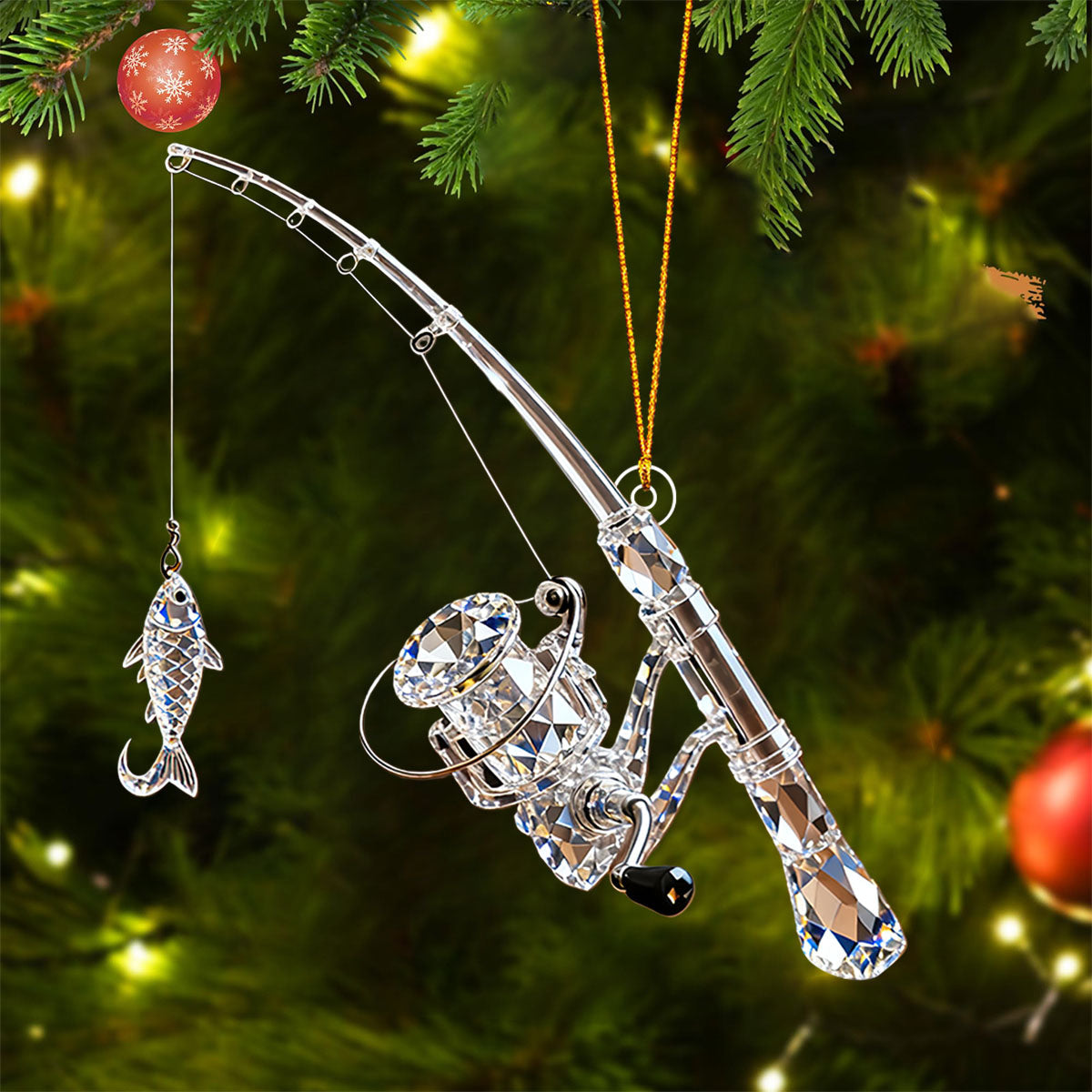 Personalized Fishing Rod Christmas Ornament-Gift For Fishing Lover