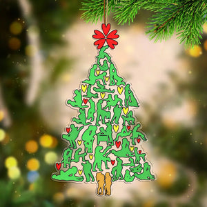 Funny Naughty Tree Christmas Acrylic Ornament