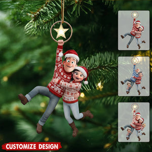 Fun Hanging Couple Ornament - Personalized Gifts For Couple