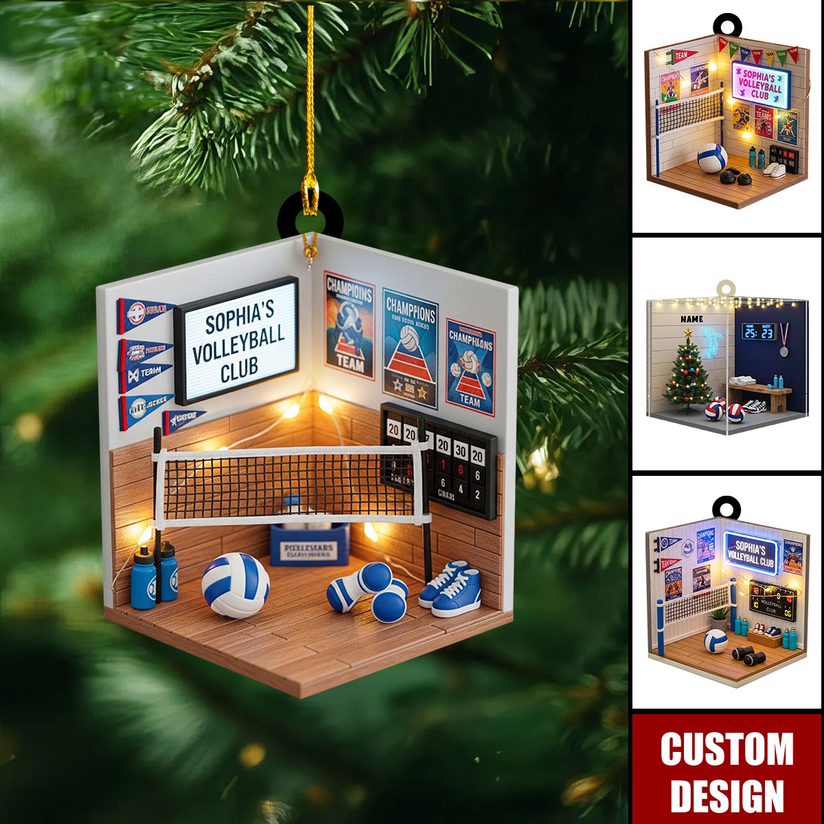 Personalized Volleyball Club Christmas  Ornament - Gift For Volleyball Player, Volleyball Team