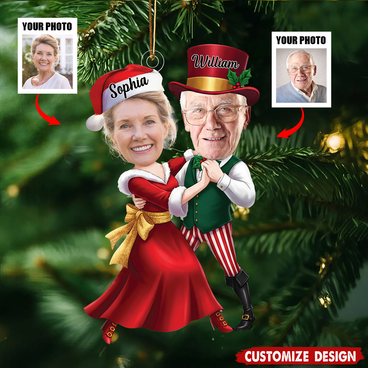 Personalized Dancing Ornament - Gift For Couple