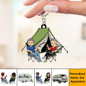 Camping Couple - Personalized Acrylic Keychain