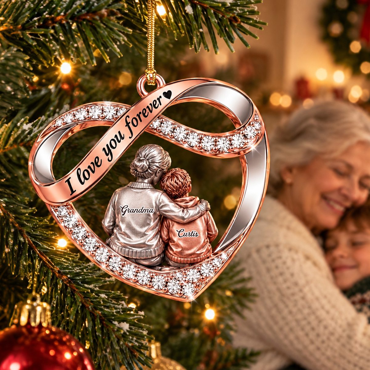 Personalized Acrylic Ornament - I Love You Forever