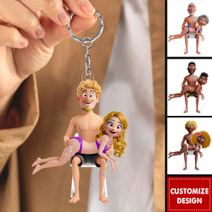 Personalized Naughty Couple Keychain Gifts For Couple