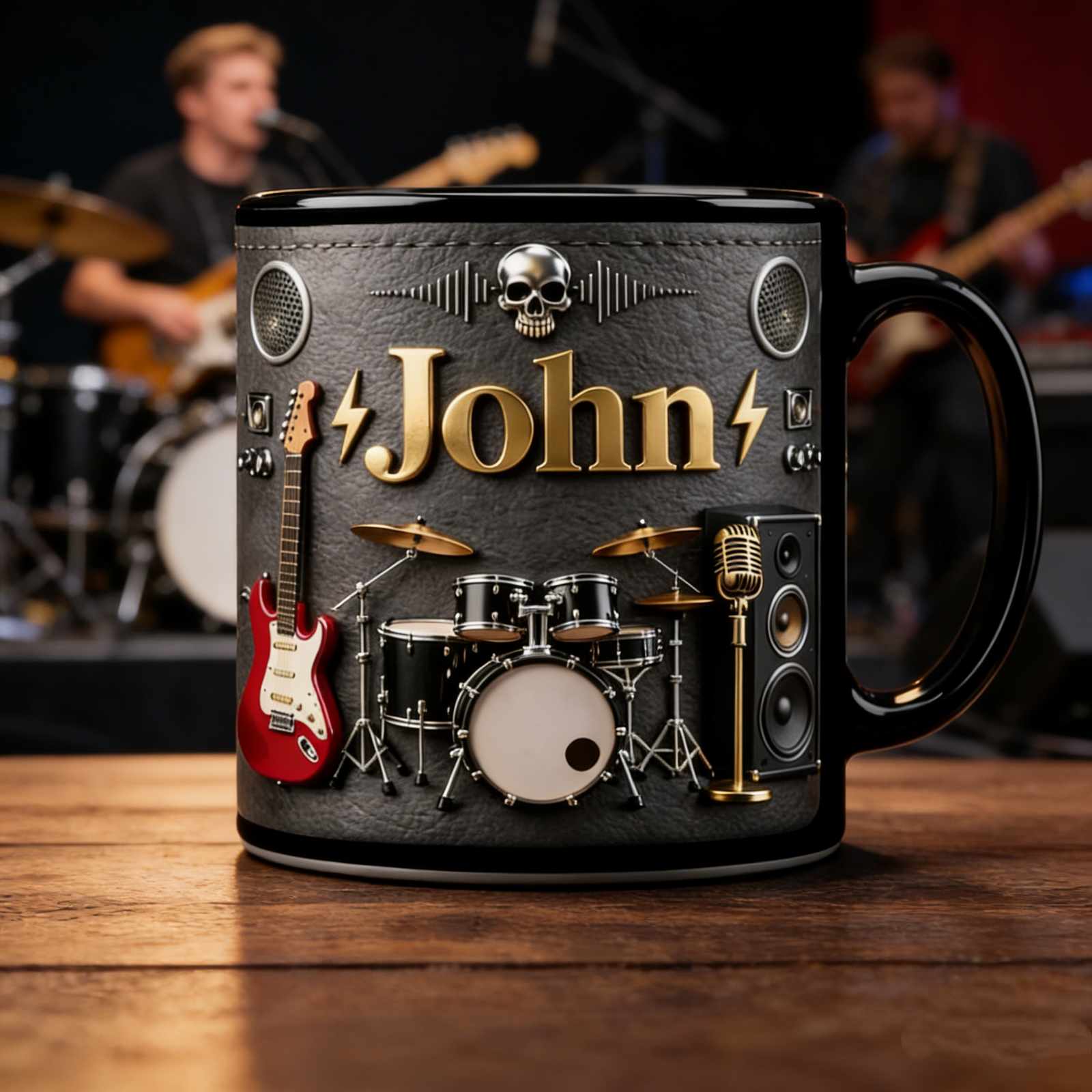 Personalized Rock Music Mug with Name