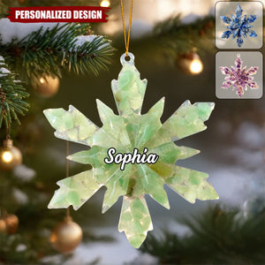 Personalized Snowflake Christmas Ornament-Merry Christmas