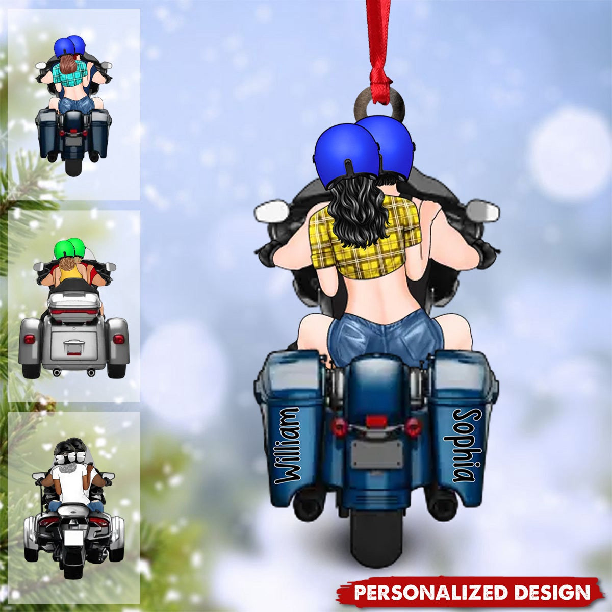 New Release Motorcycle Lovers For Couples Ornament-Personalized Christmas Ornament-Gift For Motorcycle Lovers