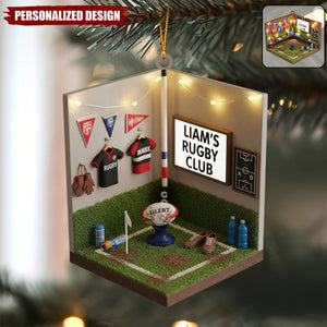 Personalized Rugby Christmas Ornament-Gift For Rugby Players