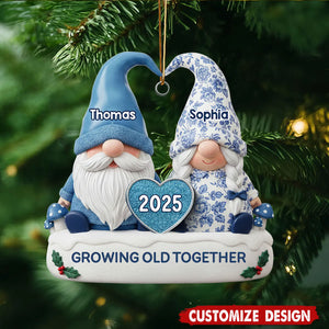 Personalized Old Couple Christmas Ornament