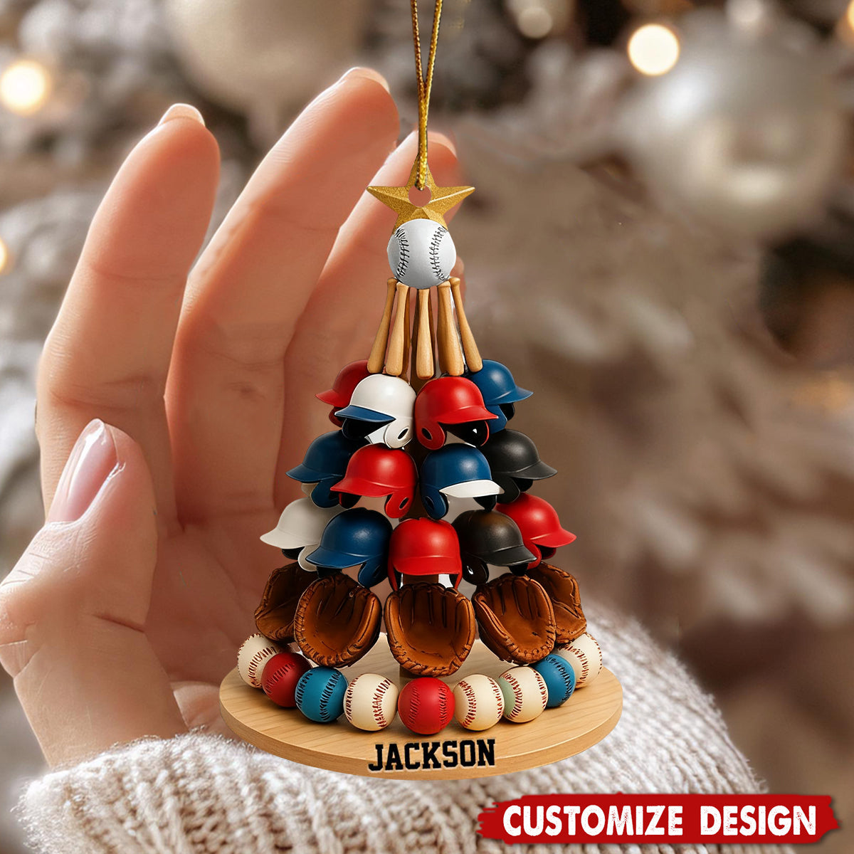 Personalized Baseball Acrylic Ornament - Gift For Baseball Lovers