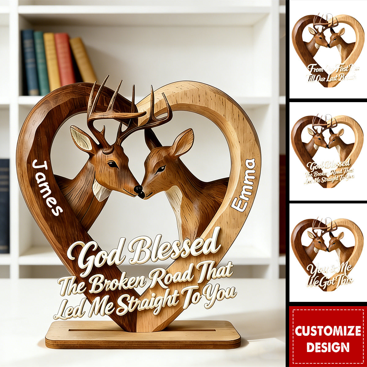 Personalized You & Me Wooden Couple Plaque- Gift For Couple