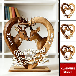 Personalized You & Me Wooden Couple Plaque- Gift For Couple
