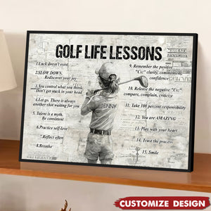 Personalized Golf Kid Canvas Poster - Gift For Golf Lovers