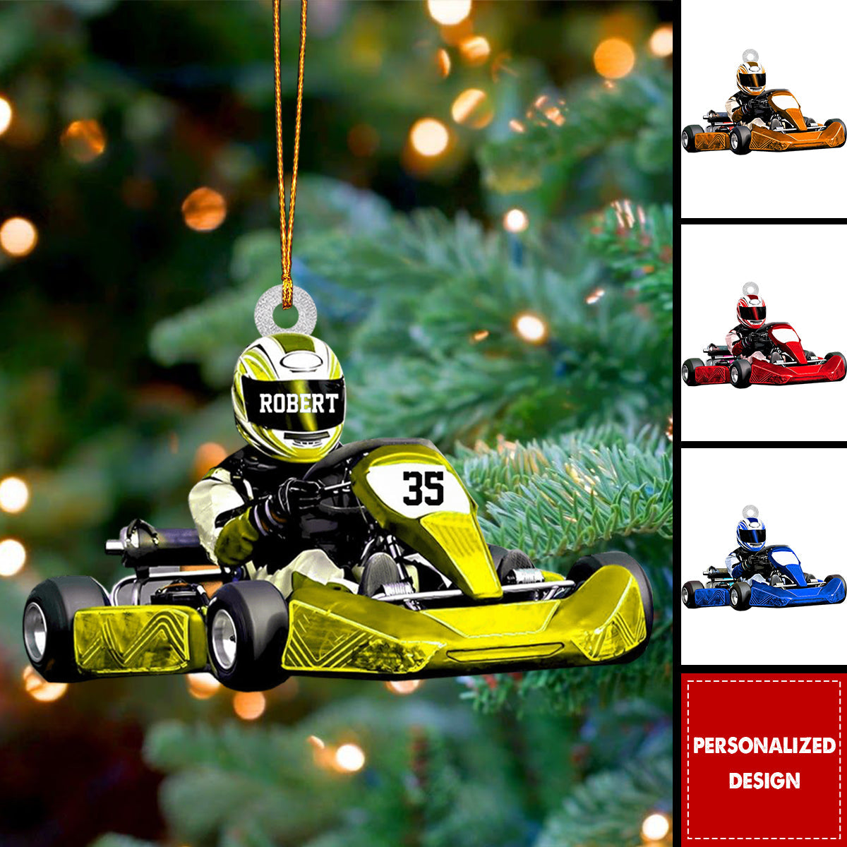 Personalized Race Car Ornament-Gift For Race Car Lovers