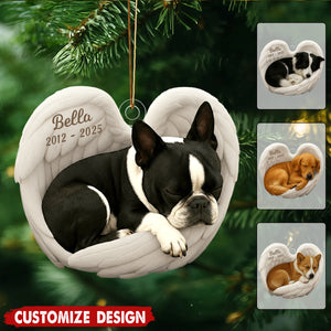 Personalized Dog Sleeping Angel Ornament - Gifts For Dog Loss