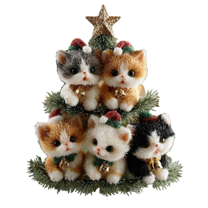 Christmas Kitten Tree Christmas Ornament Gift For Cat Lovers