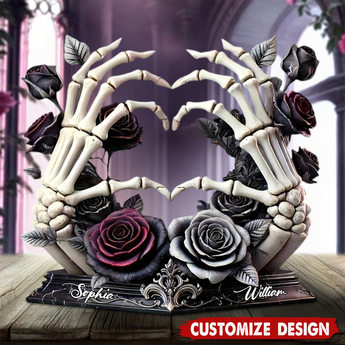 Till Death Do Us Part - Personalized Skull Acrylic Plaque