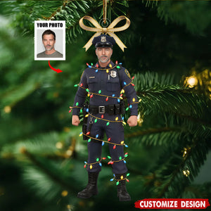 The Holiday's Protecter - Personalized Police Officer Ornament