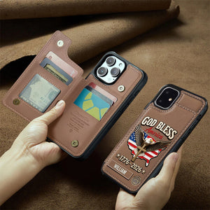 Personalized American 250Th Anniversary Wallet Phone Case