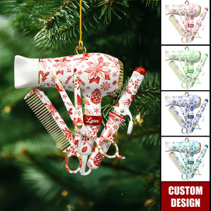 Personalized Hairstylist Tool Ornament