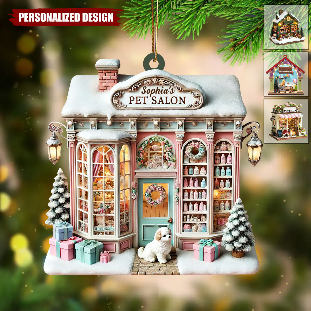 Personalized Pet Shop Christmas Ornament-Gift For Pet Lover