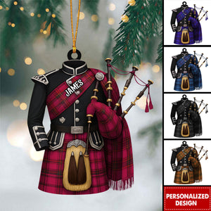 Personalized Bagpipe Christmas Ornament
