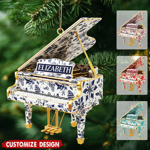 Personalized Piano Christmas Ornament - Gift For Piano Lovers, Musician And Piano Player