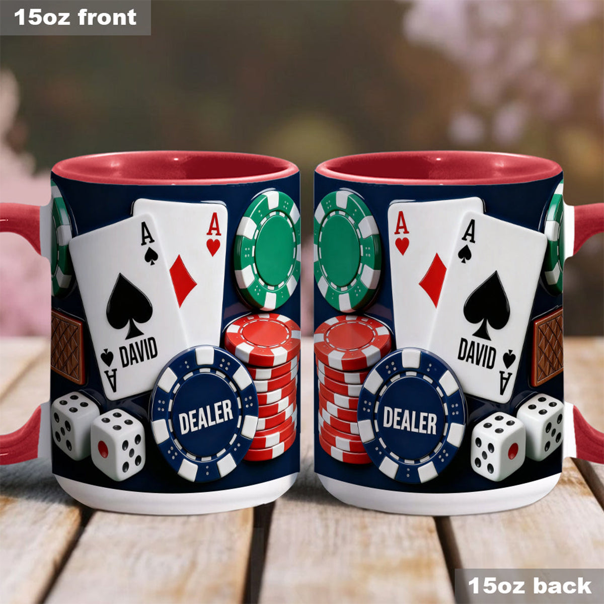 Love Poker - Personalized Poker Accent Mug