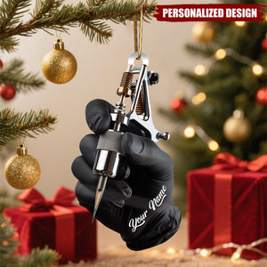 Personalized Tattoo Machine Christmas Ornament-Tattoo Artist Gift