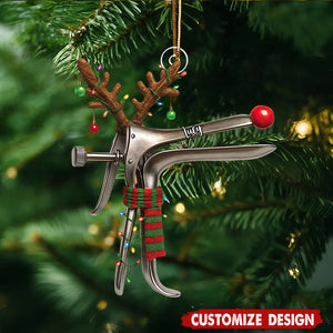 Personalized Funny Speculum Reindeer Christmas Ornament