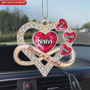 Blessed To Be Called Grandma Hearts - Personalized Acrylic Ornament