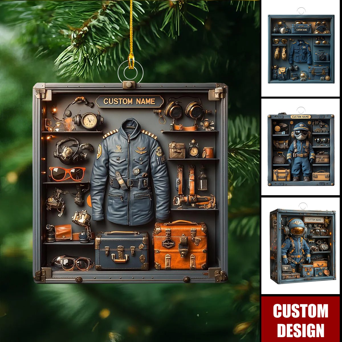 Personalized Pilot Aviation Locker Acrylic Ornament - Gift For Airline Crew Or Aviation Lover