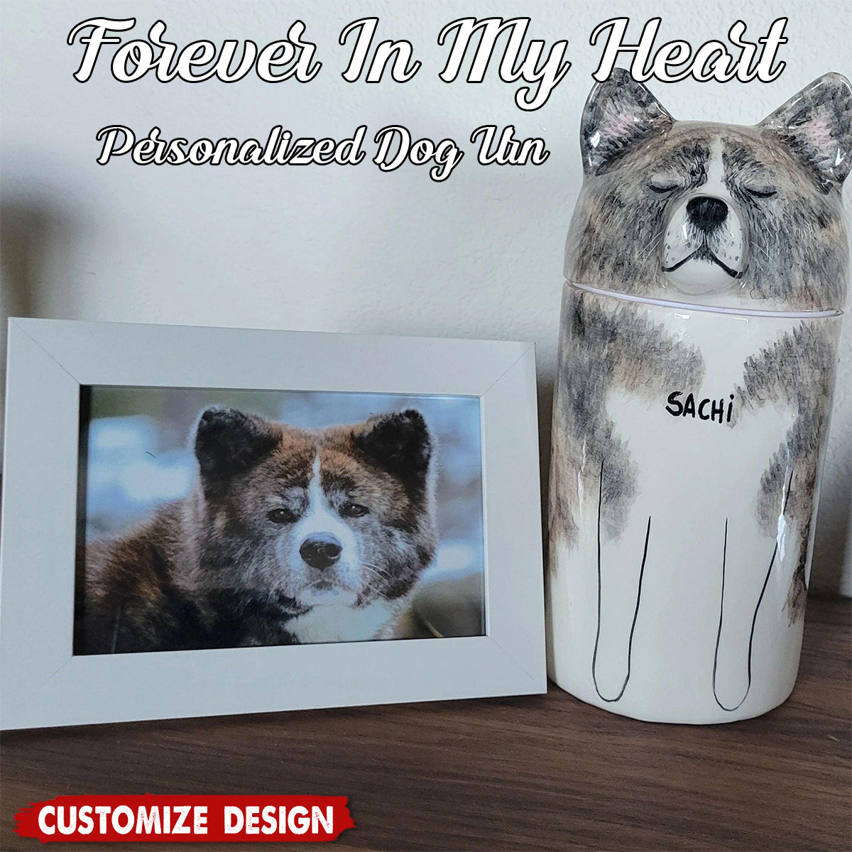 Forever In My Heart-Personalized Dog Urn- Multipurpose Box-Made To Order