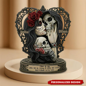 This Is Us-Personalized Skull Acrylic Plaque-Gift For Couple